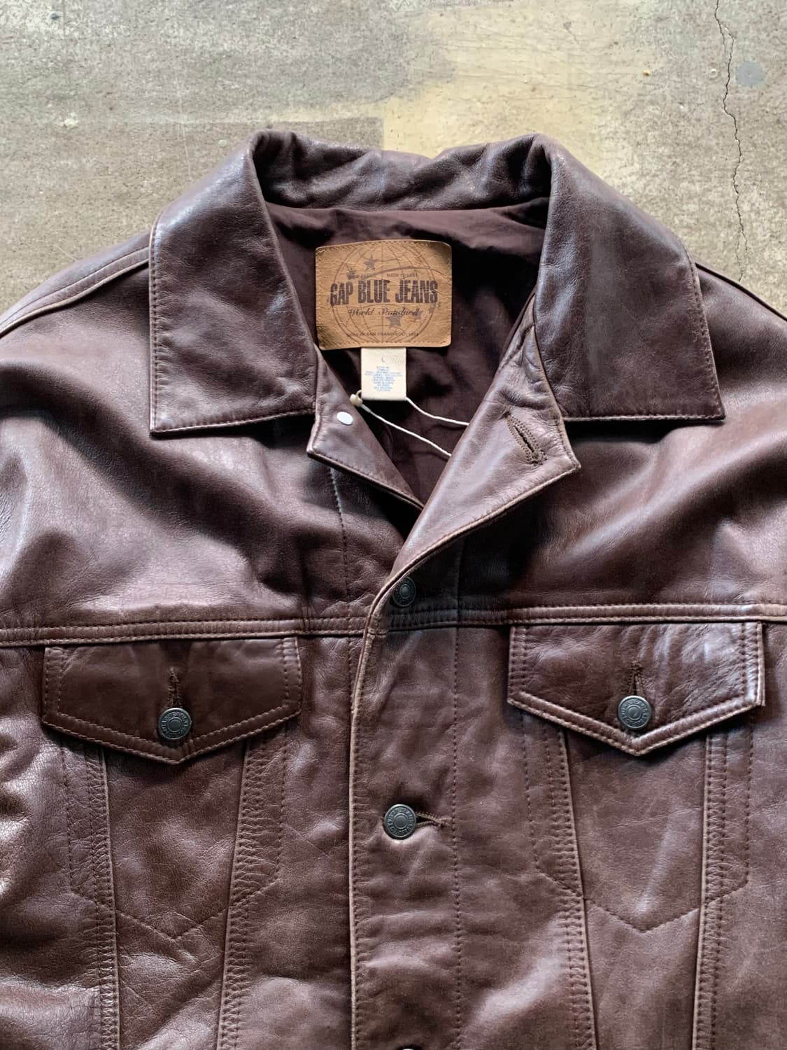 올드 갭 레더 트러커 자켓 상품이미지2