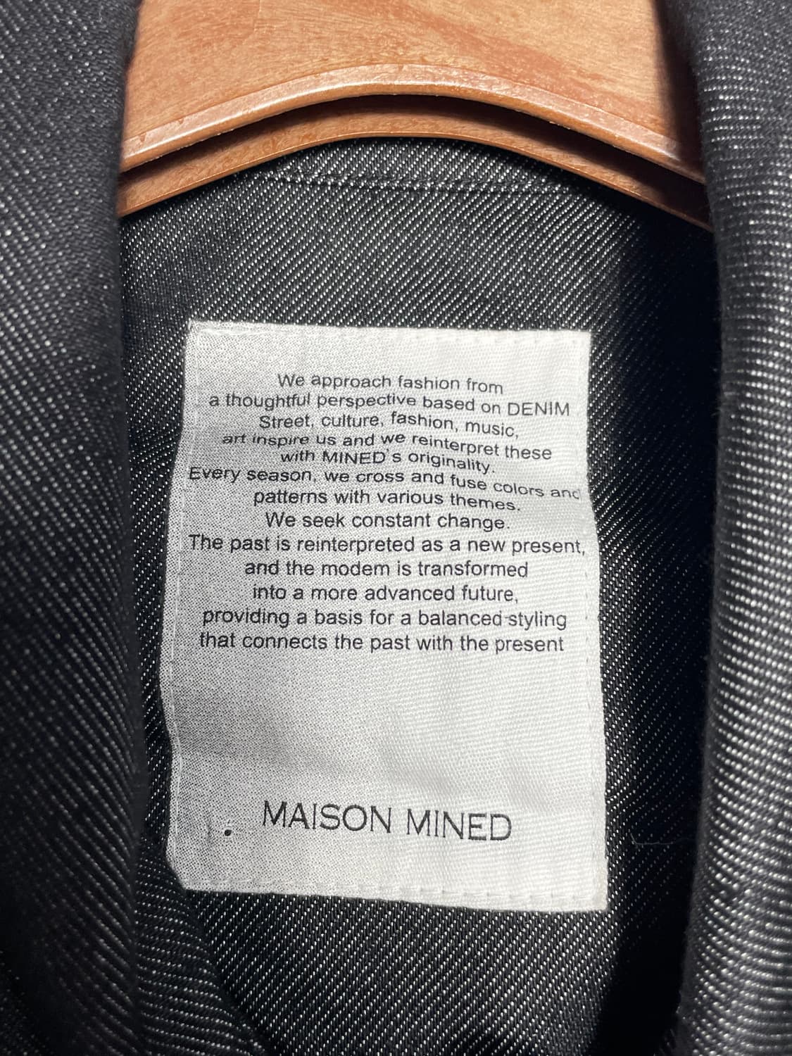 MAISON MINED 메종미네드 블랙 데님 자켓 상품이미지3