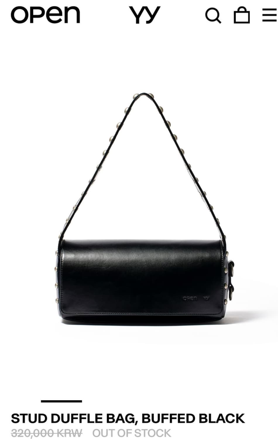 Open yy 스터드 더플백 블랙 상품이미지1