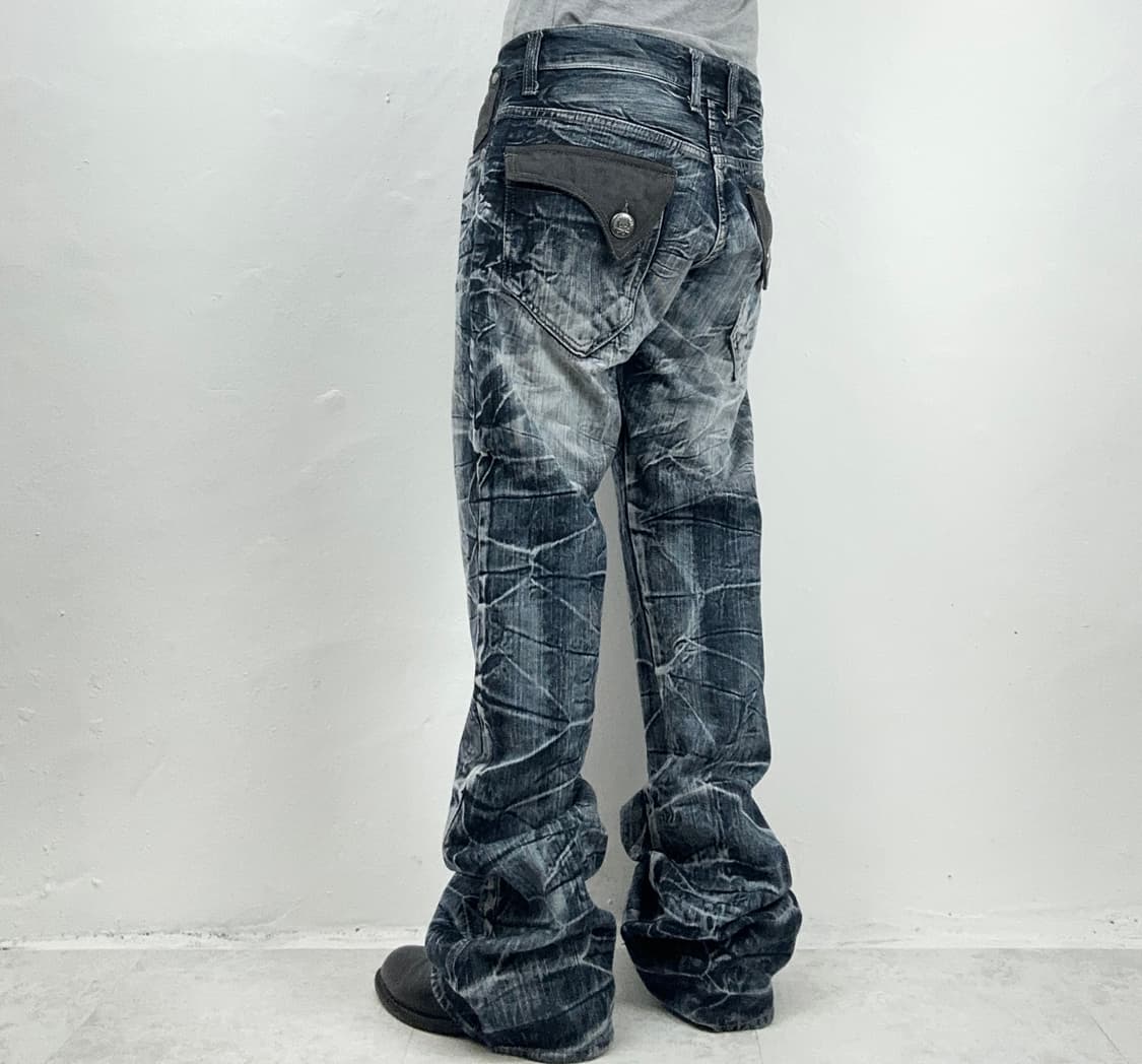 Wild Life Crinkle Wash Graphic Denim Pan 상품이미지3