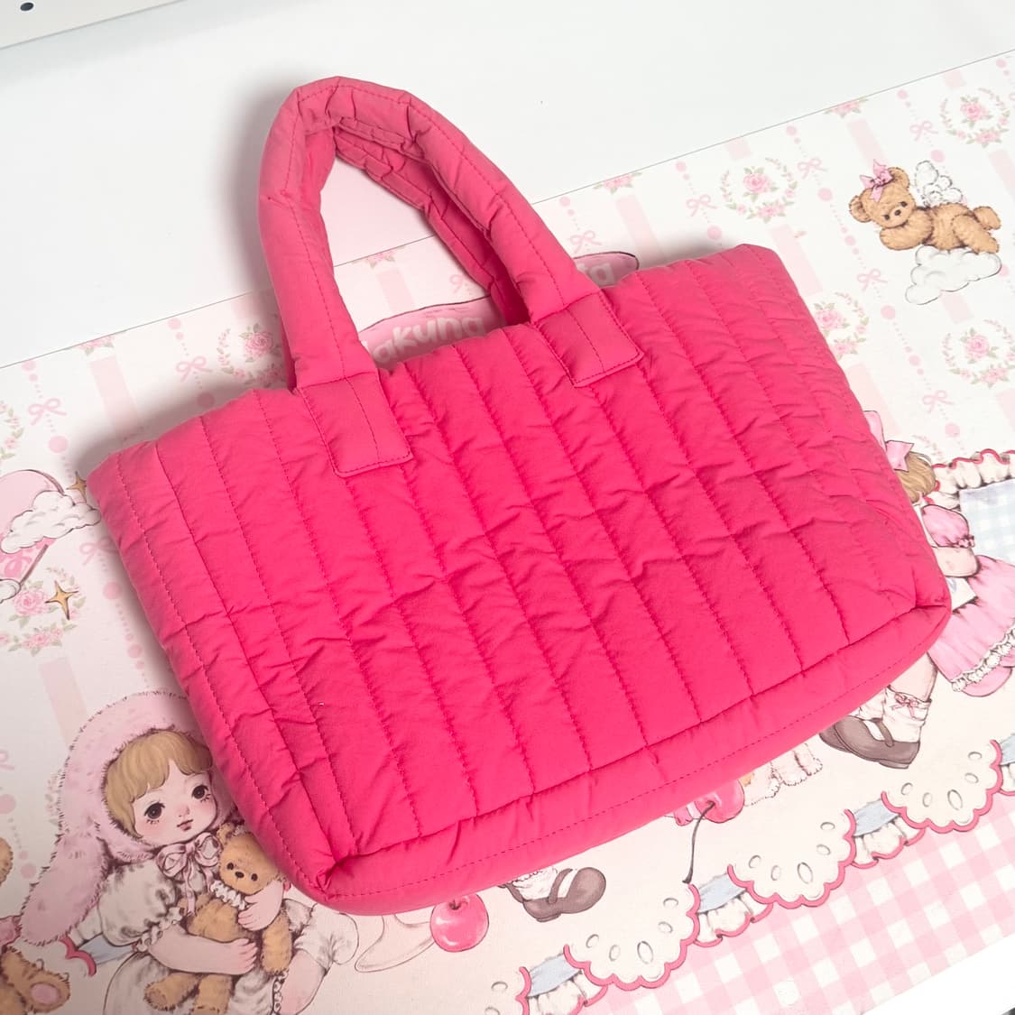 시엔느 패딩백 핑크 상품이미지2