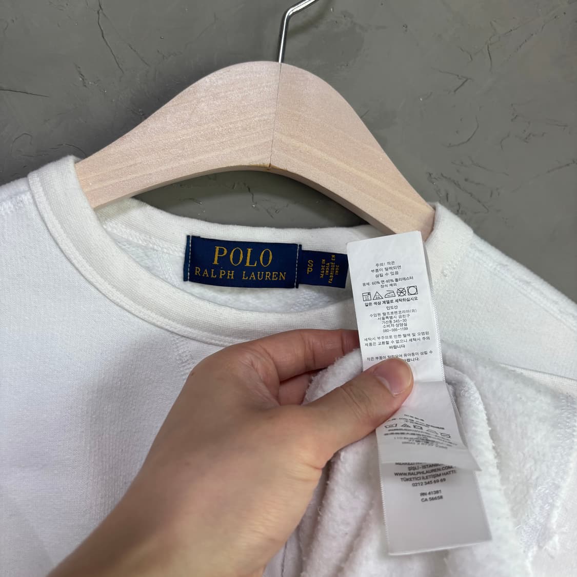 폴로 랄프로렌 맨투맨 화이트 상품이미지3