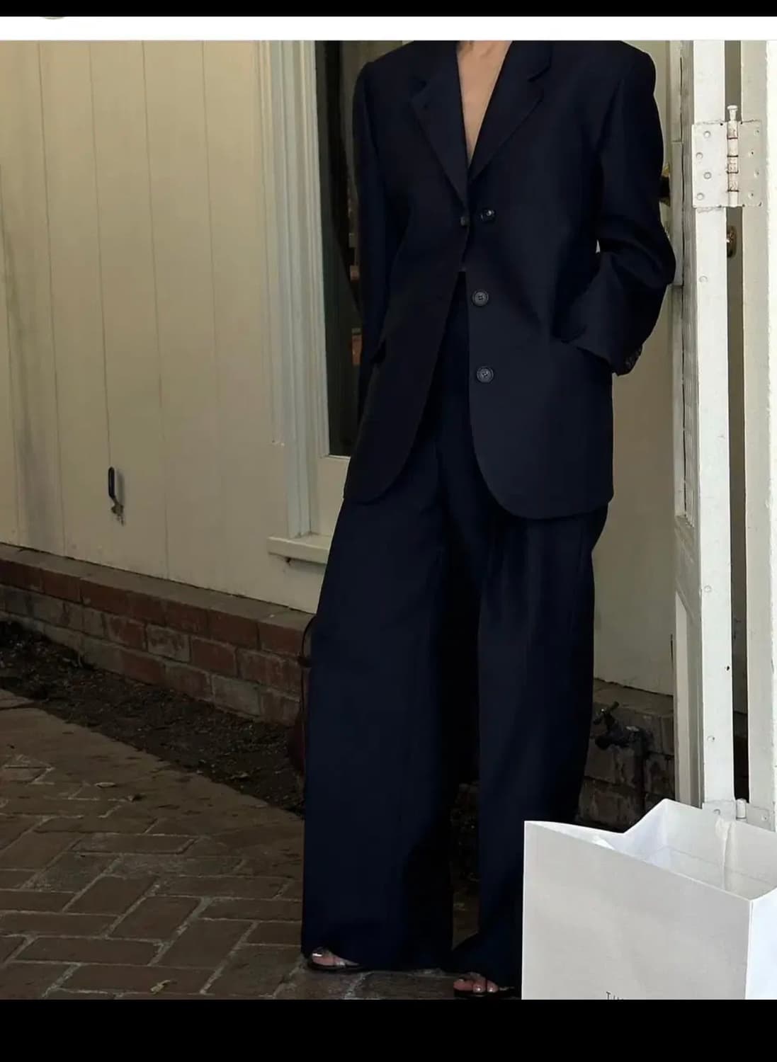 새상품)파르벵 울 실크 자켓M +울실크 팬츠 M 세트 상품이미지9