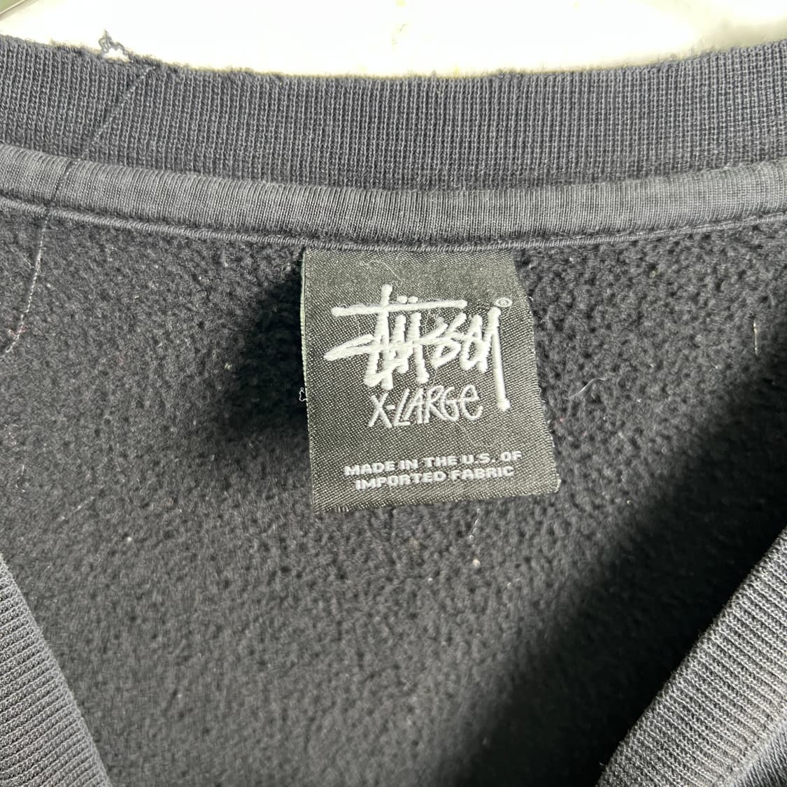 stussy 스투시 블랙 크루넥 맨투맨 XL 상품이미지3