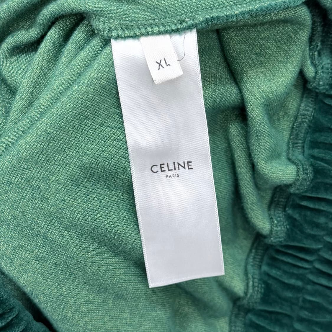 [S+급/XL] 셀린느 벨벳 트레이닝 자켓 집업 그린 상품이미지7