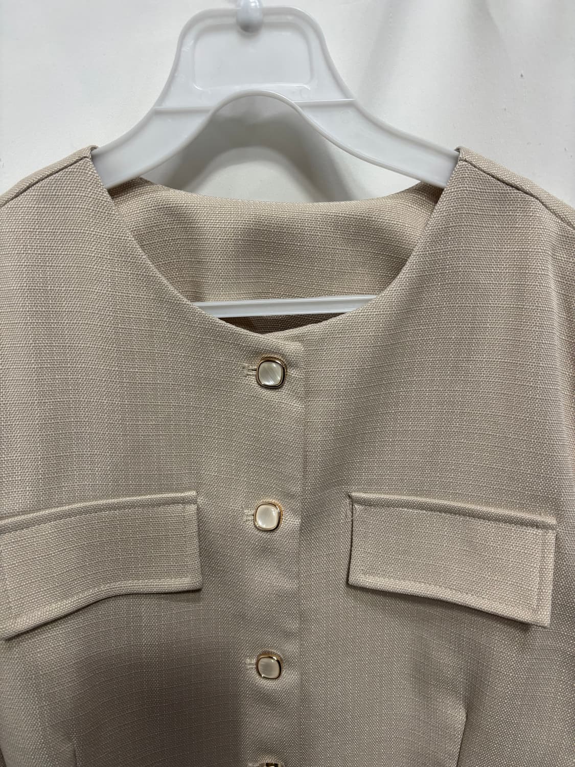 라운드넥 크롭 자켓 캐주얼 세미정장자켓 기본스타일 상품이미지2