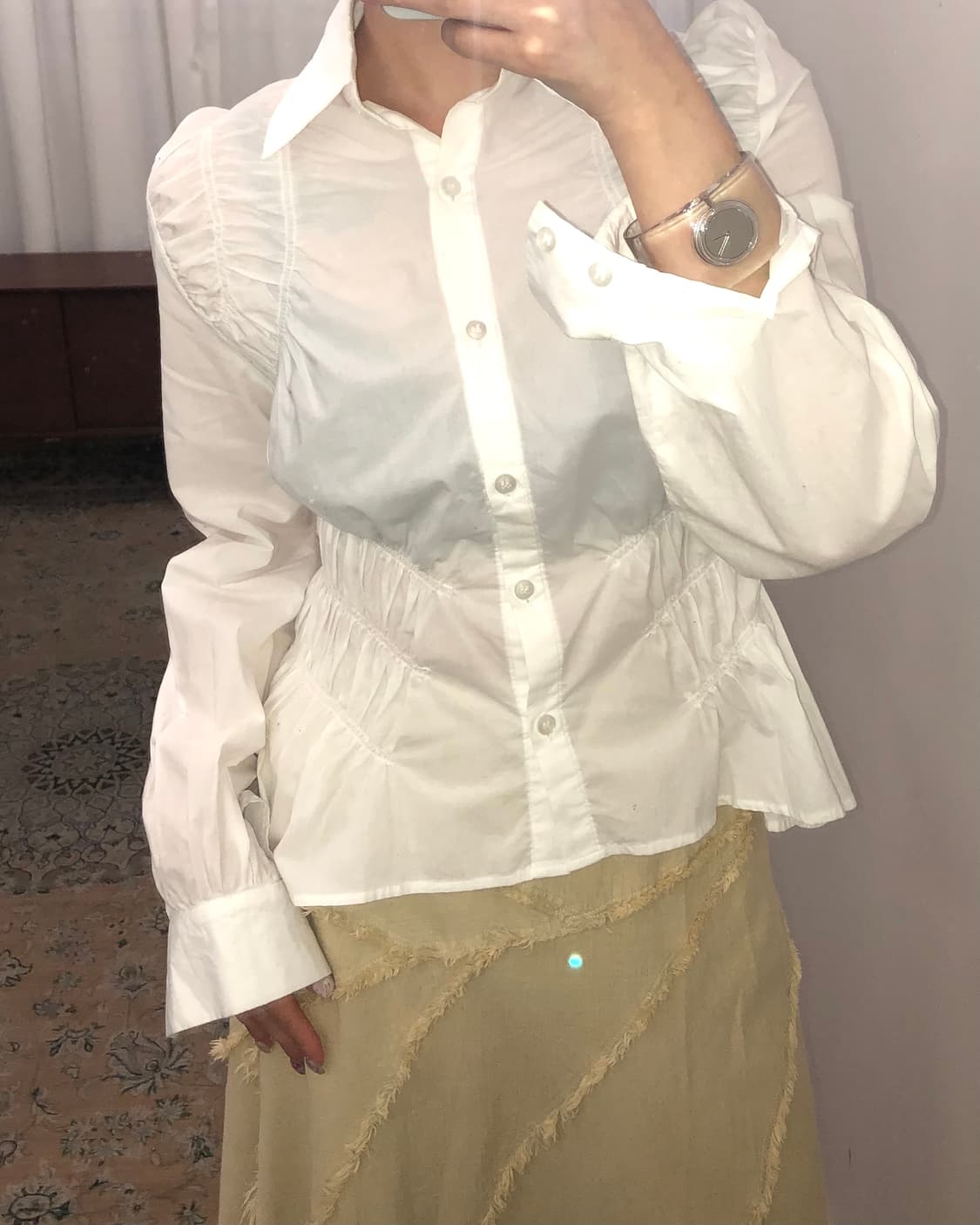 화이트 셔링 셔츠 상품이미지4
