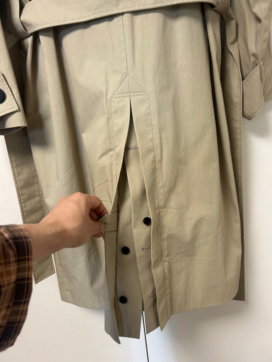 솔리드옴므 더블레이어드 베이지 트렌치 코트 105사이즈 상품이미지9