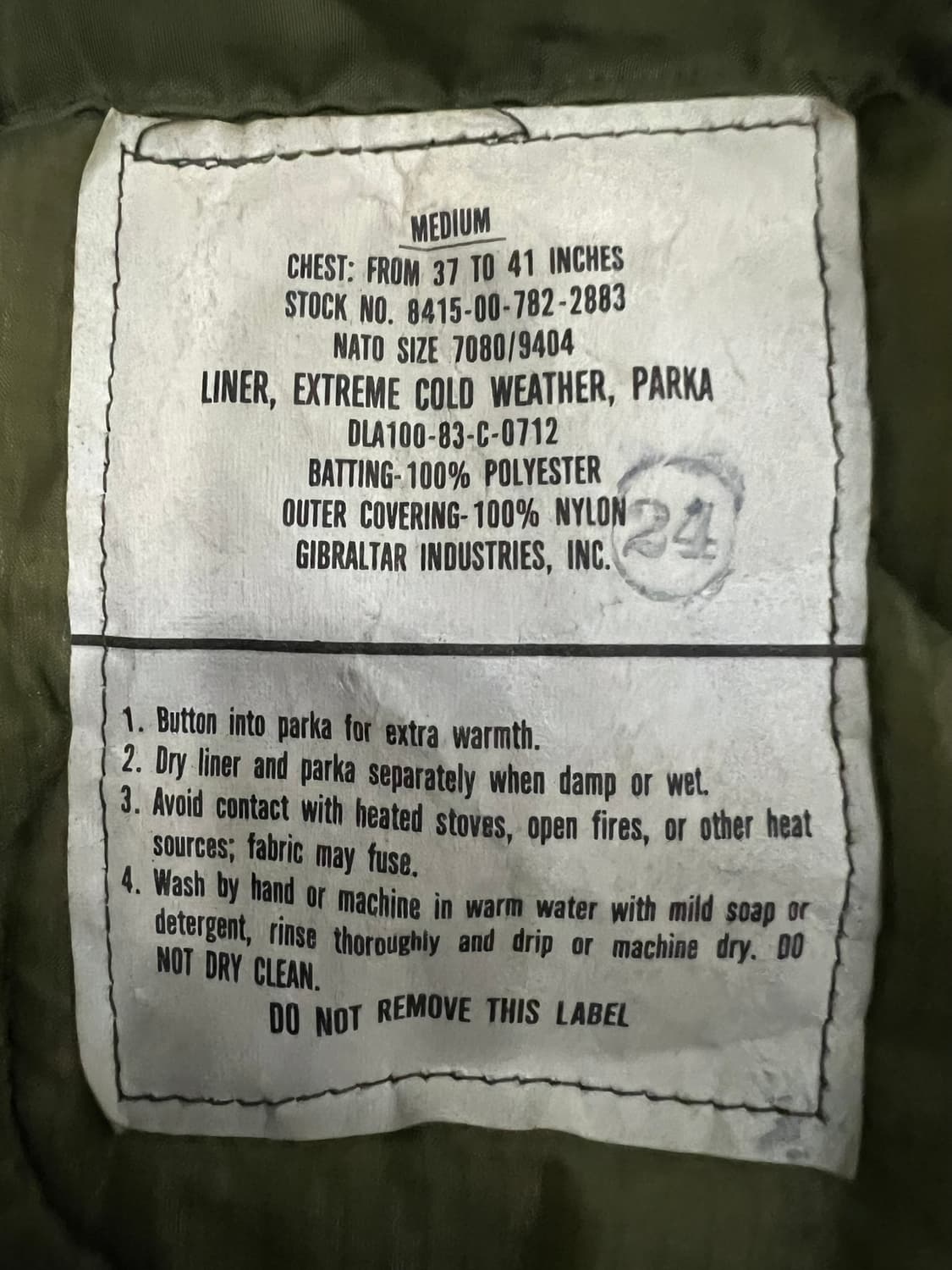 (M) M65 피쉬테일 오리지널 개파카 풀셋 상품이미지4