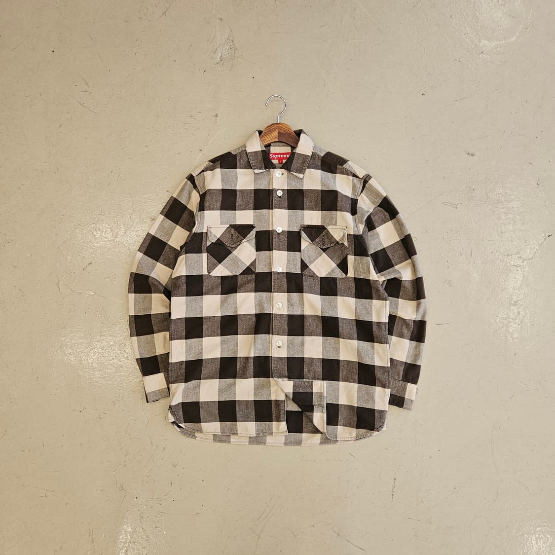 SUPREME 슈프림 버팔로 체크 플란넬 셔츠 L 100 미국산 상품이미지1
