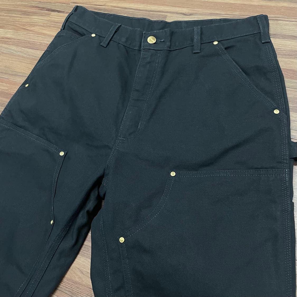 미제 칼하트 블랙 더블니 카펜터 워크 팬츠 상품이미지3