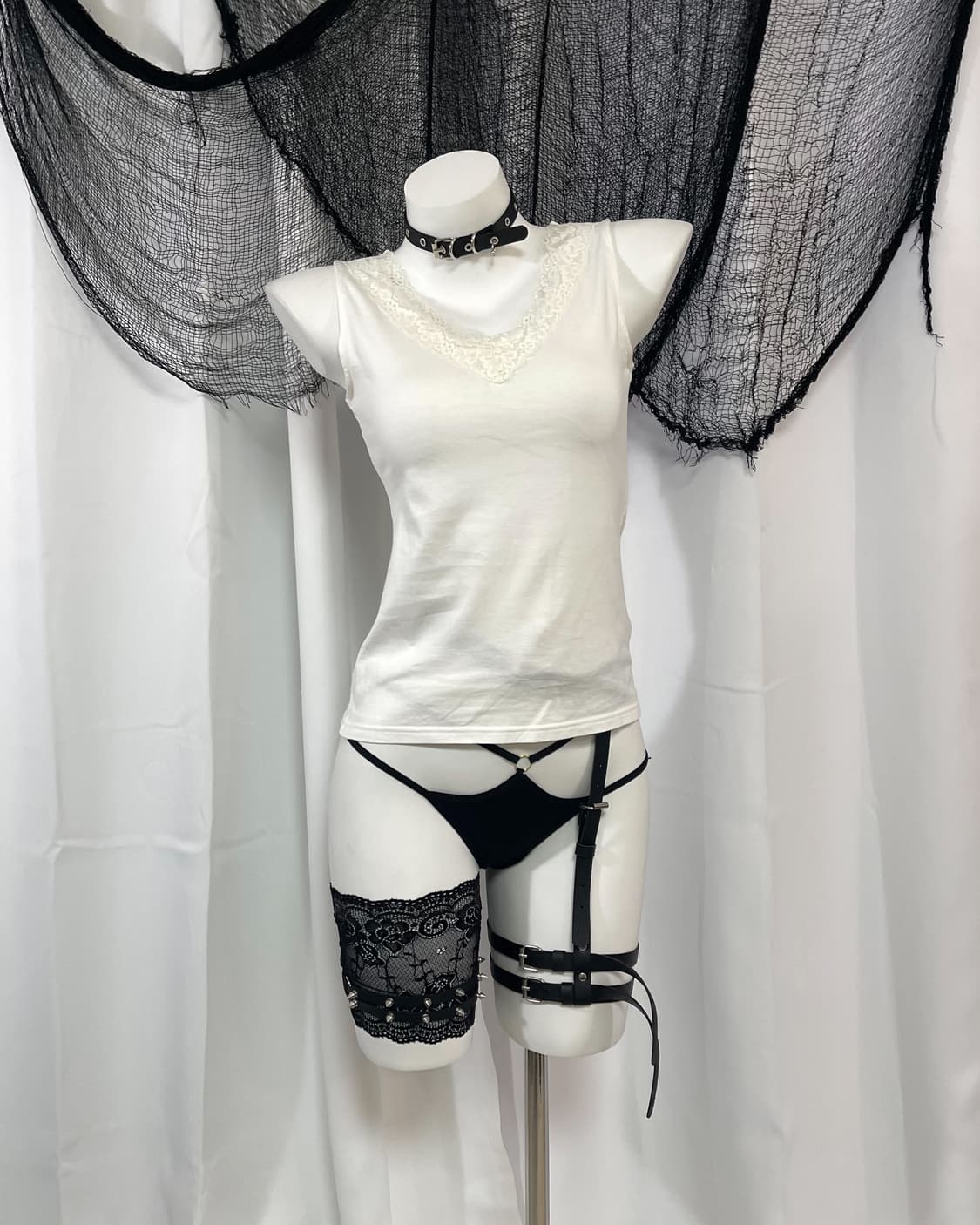 white lace sleeveless 상품이미지1