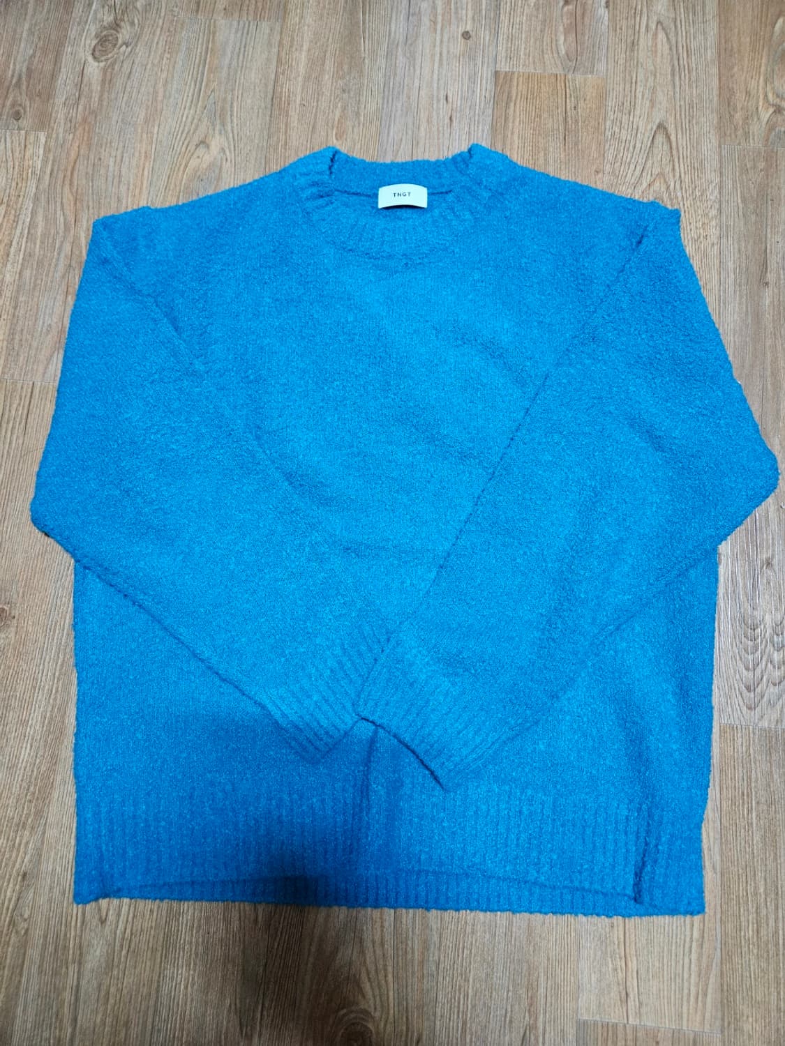 [100] TNGT 틸블루 오버핏 부클레 크루넥 니트 상품이미지1