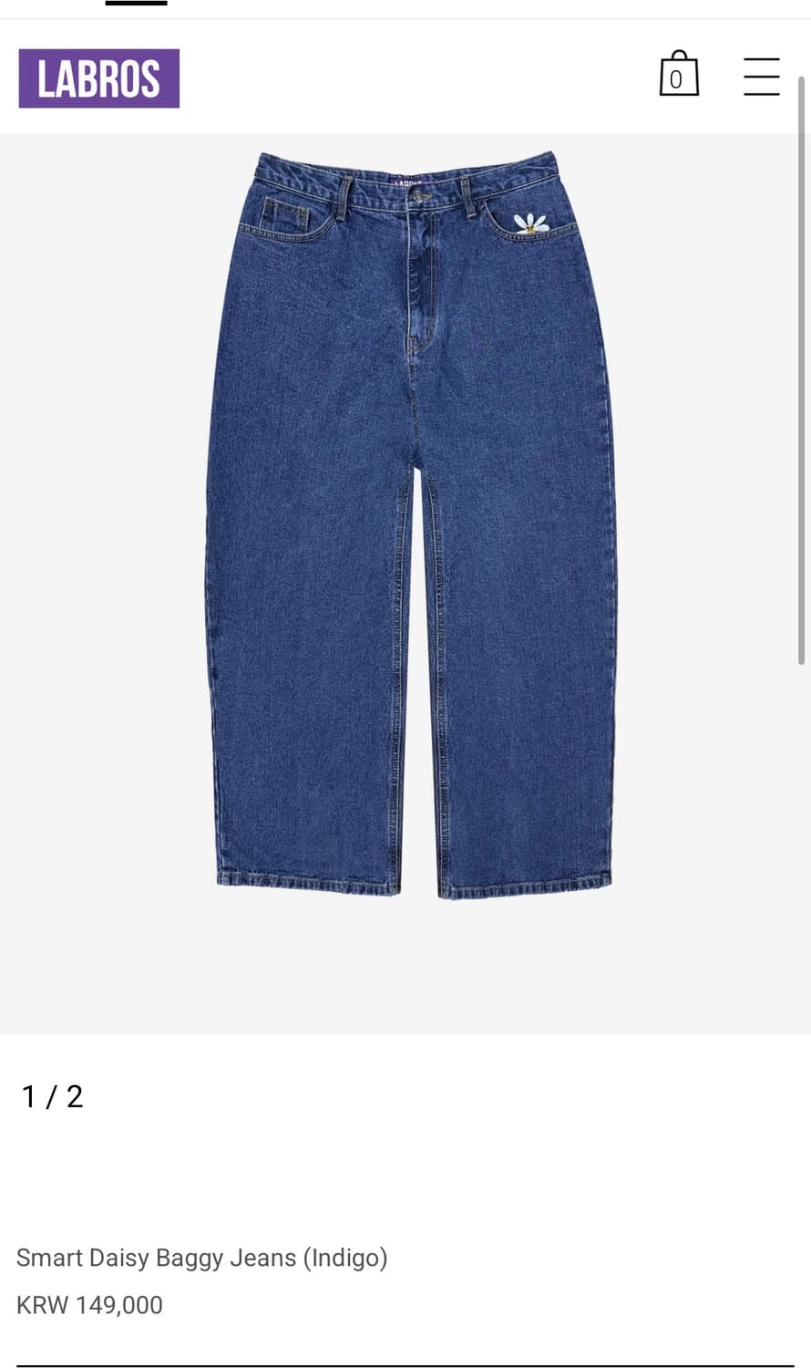 라브로스 바지 Smart Daisy Baggy Jeans 상품이미지1