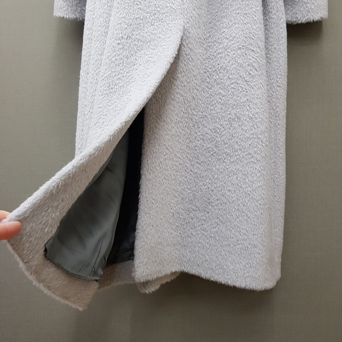 FEDELI 알파카 울 블렌드  벨티드 롱 코트 IT 42사이즈 상품이미지5