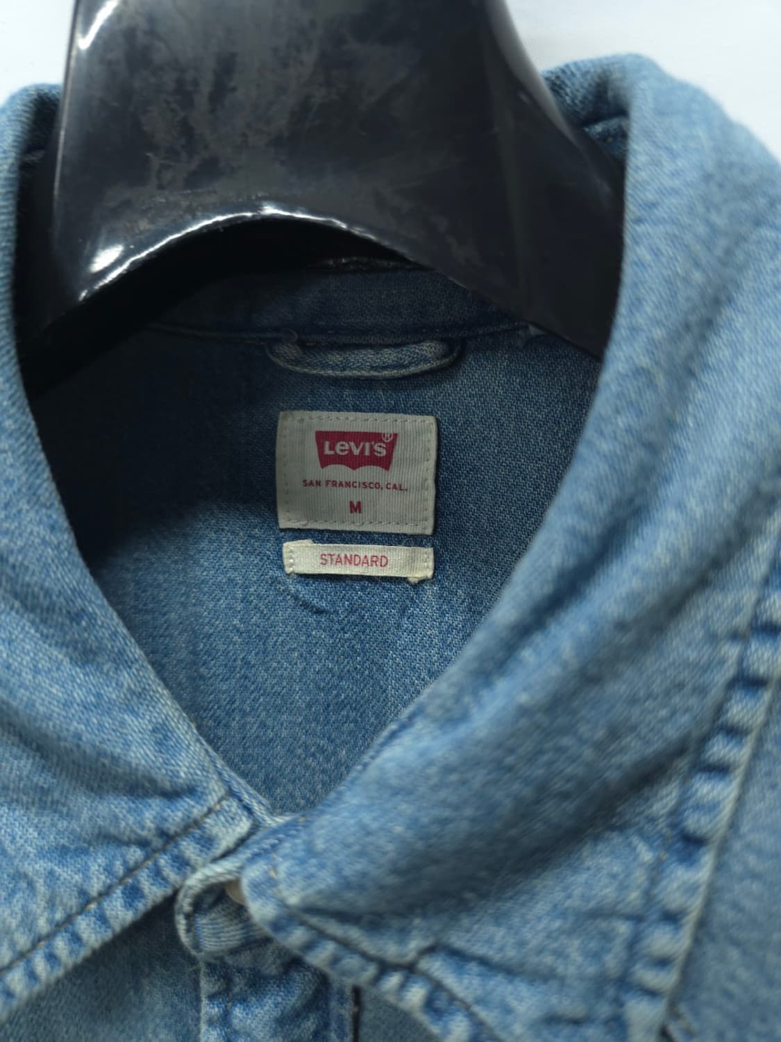 리바이스 블랭크탭 빈티지워싱 연청 웨스턴 데님 셔츠(95) 상품이미지3