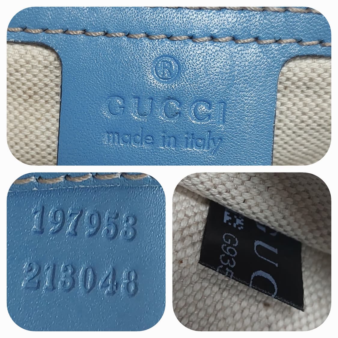 구찌 수프림 PVC 조이 쇼퍼백 숄더백 블루 (정품) 상품이미지10