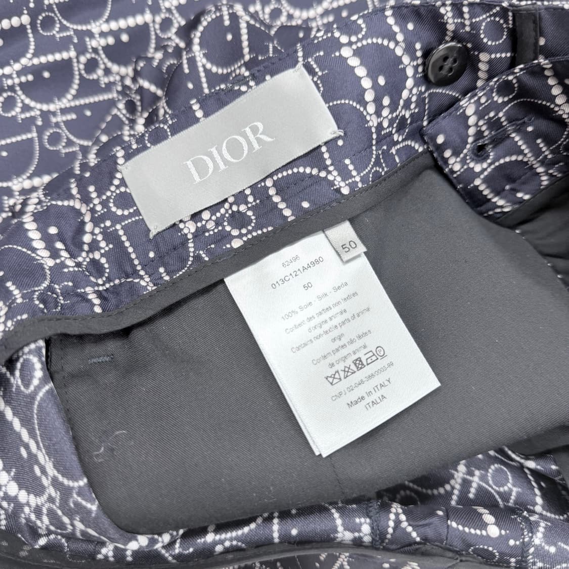 [40,50] 디올 오블리크 실크 반팔 셔츠 반바지 셋업 상품이미지8