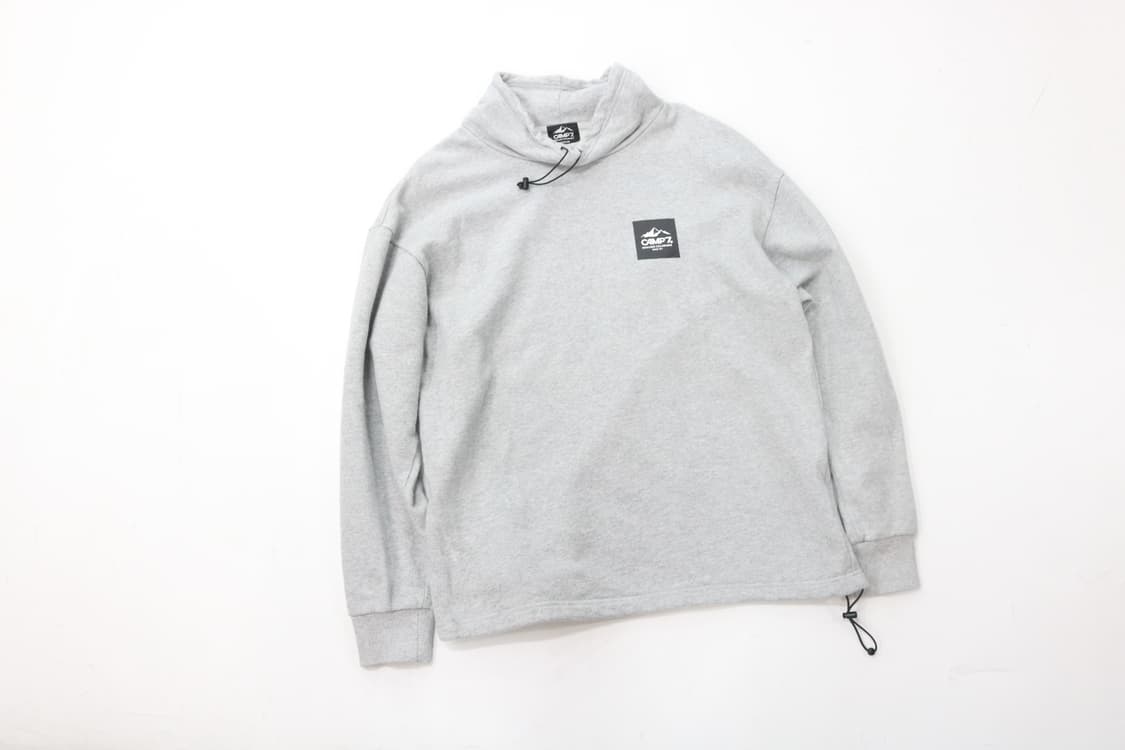 CAMP7 캠프세븐 빈티지 그레이 스트링 하이넥 스웨트셔츠 M 상품이미지3