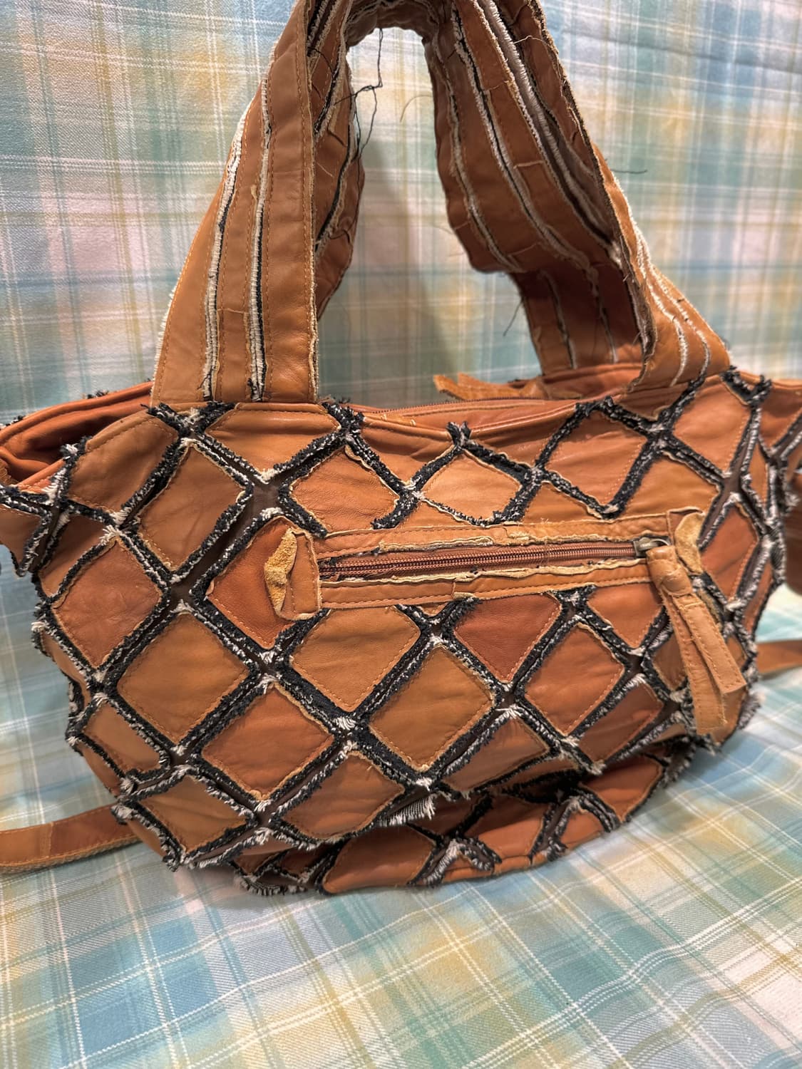 Brown Real Leather Cross Bag 상품이미지3