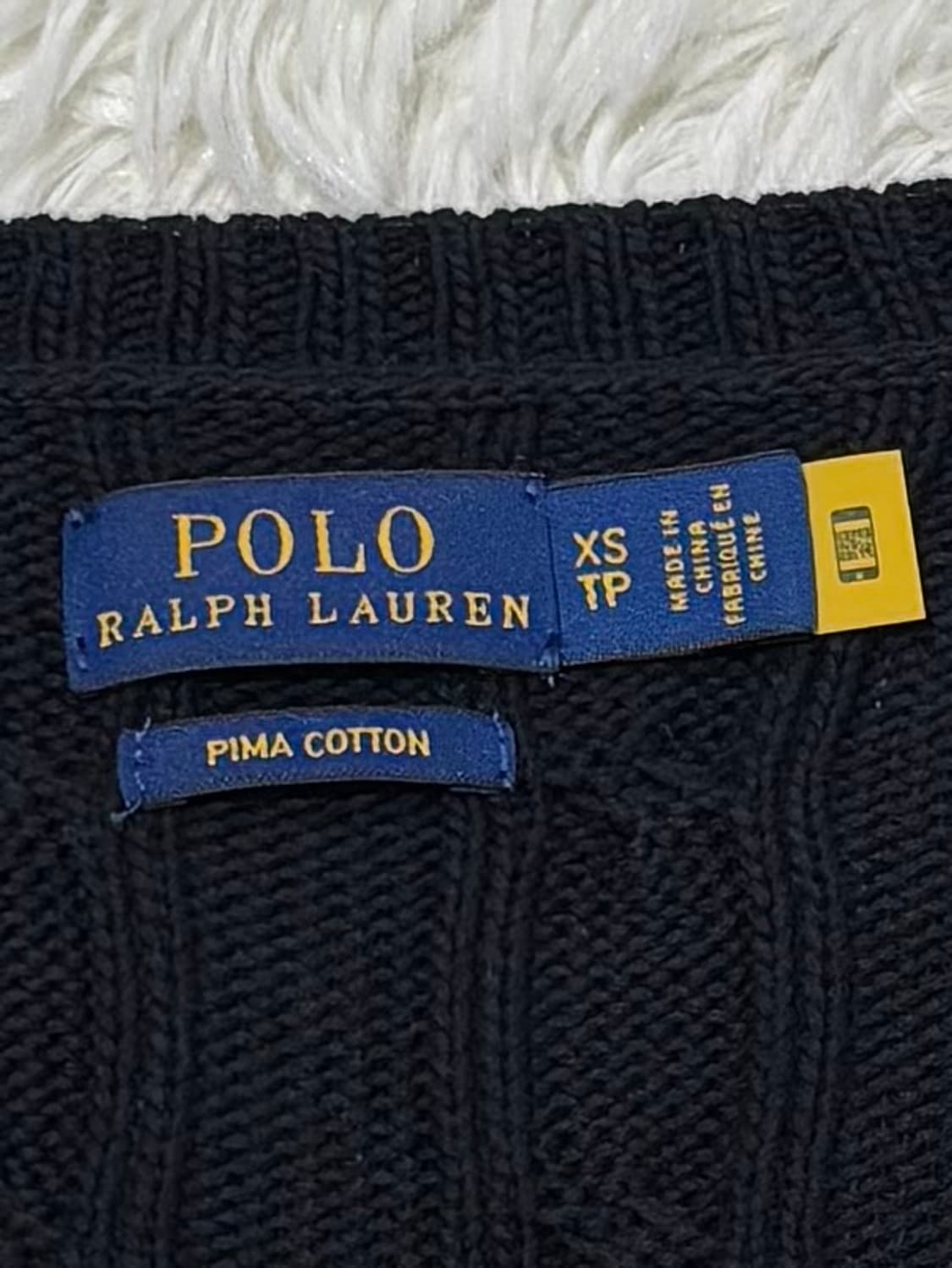 폴로랄프로렌 qr 화이트포니 케이블 브이넥 니트 상품이미지6