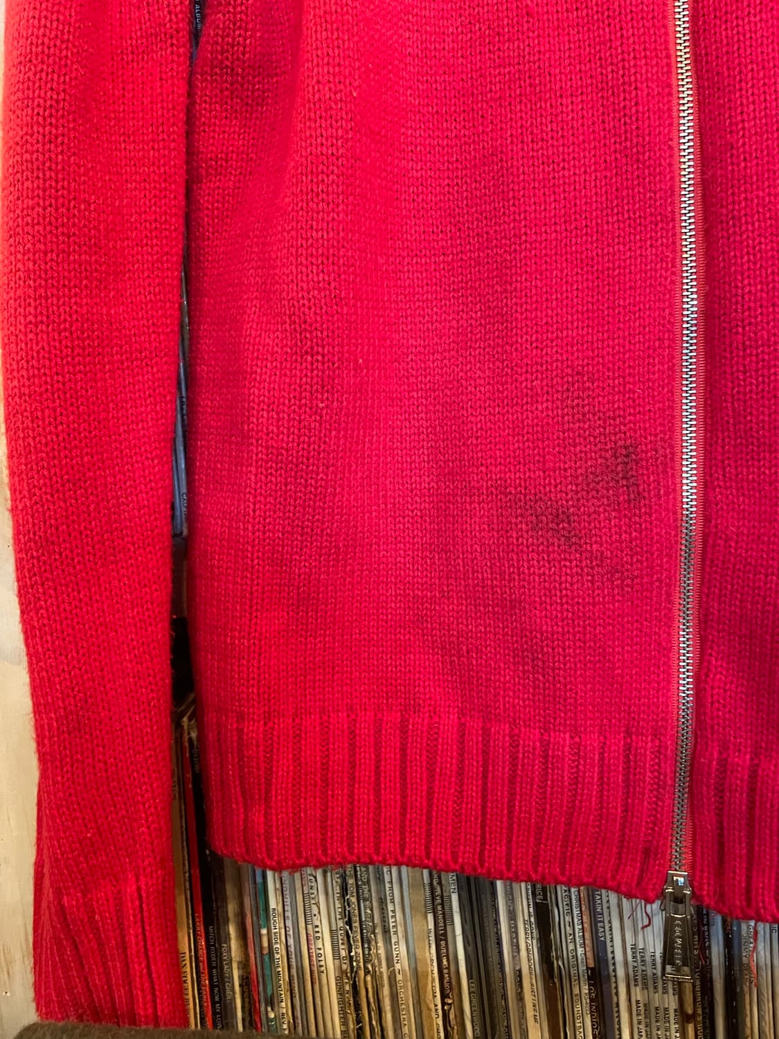 디스퀘어드 로고 자수 반폴라 니트집업 상품이미지4