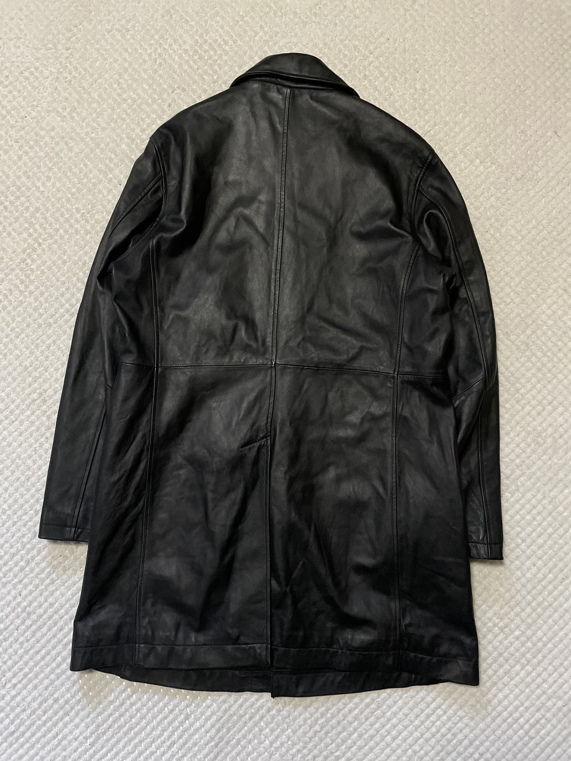 웨스턴 무드 램스킨 양가죽 레더 카 코트 상품이미지3