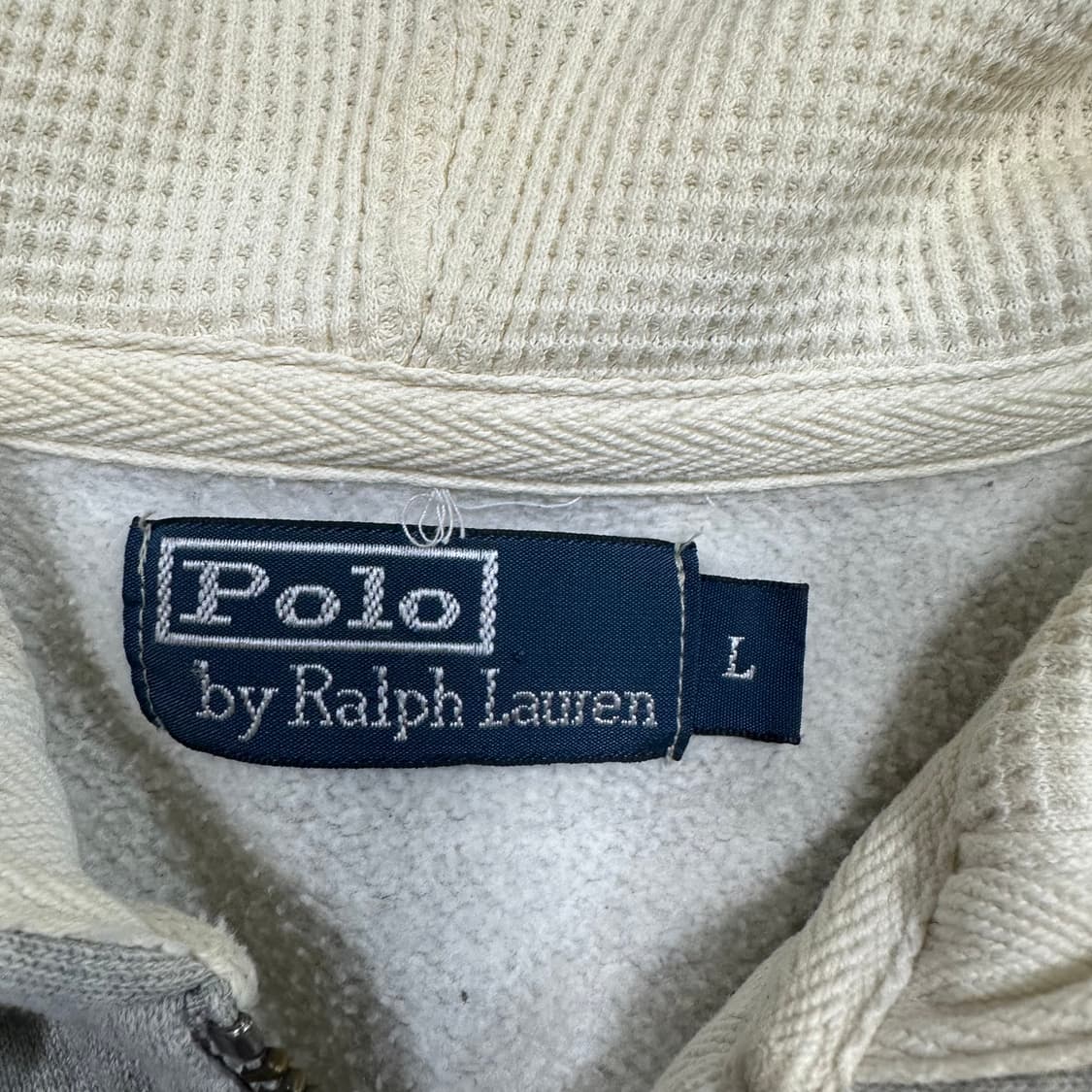 ✨ (바배) 폴로 랄프로렌 와플 그레이 기모 후드 집업  상품이미지5