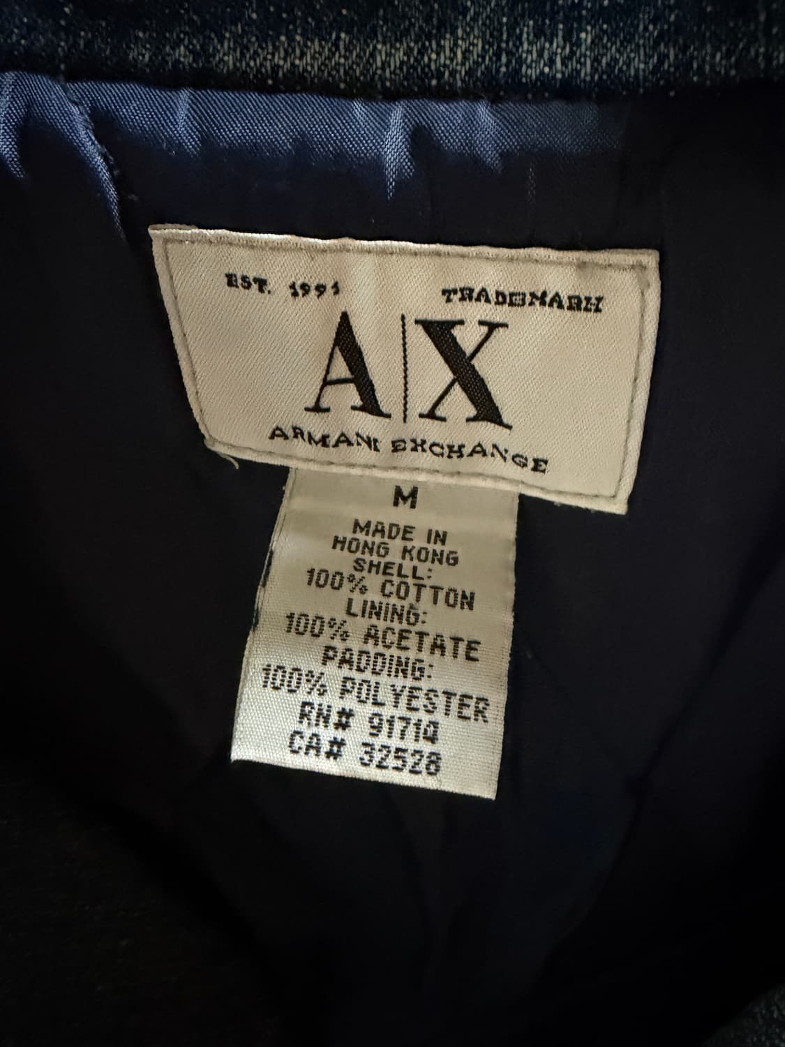 90s Armani Exchange 빈티지 데님 초어 자켓 상품이미지8