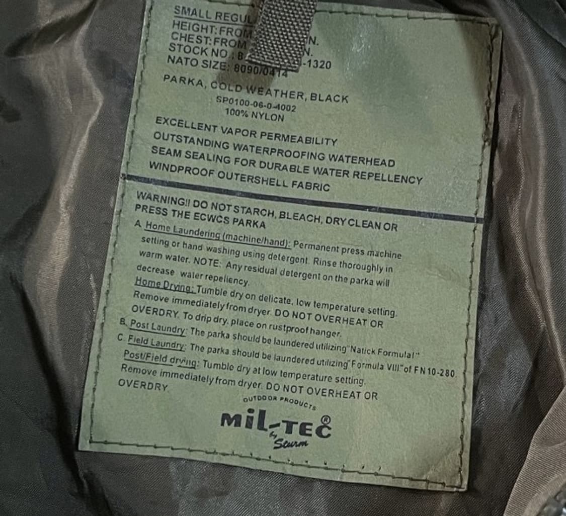 밀텍 밀리 밀리터리 카모 고어텍스 자켓 100/L 상품이미지3