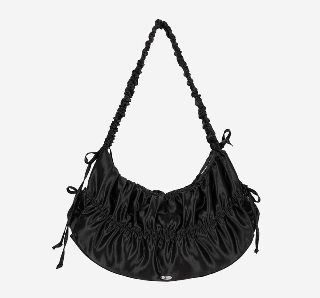 NIIER NOR Shirring Glitter Bag Black 상품이미지1