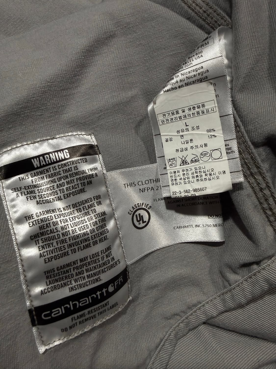 Carhartt FR 칼하트 파이어 레지스탕스 워크셔츠 상품이미지4