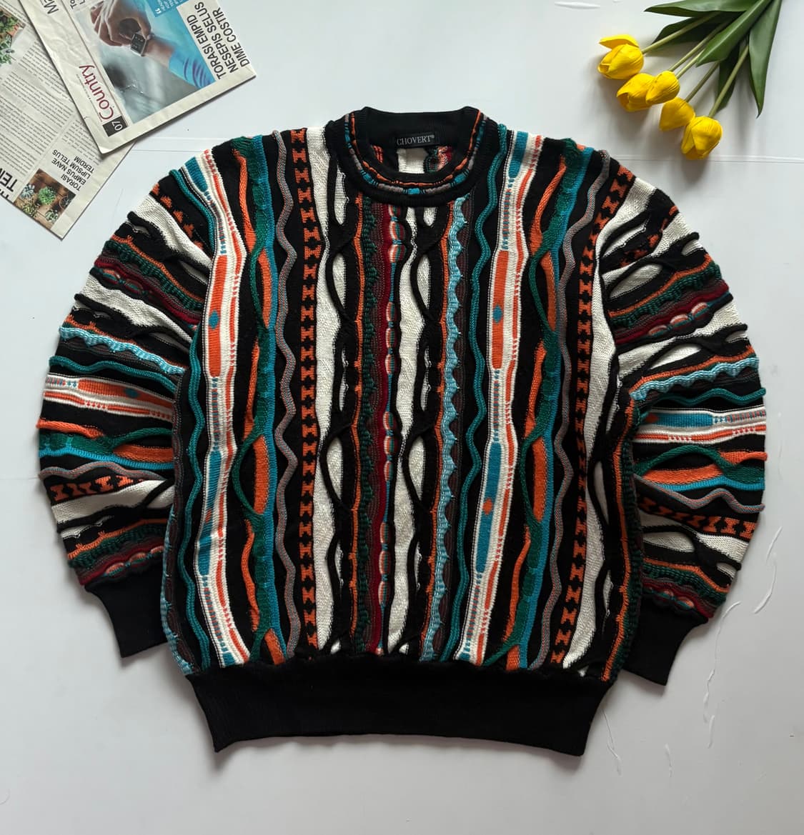 CHOVERT 쿠지맛 케이블 니트 상품이미지2