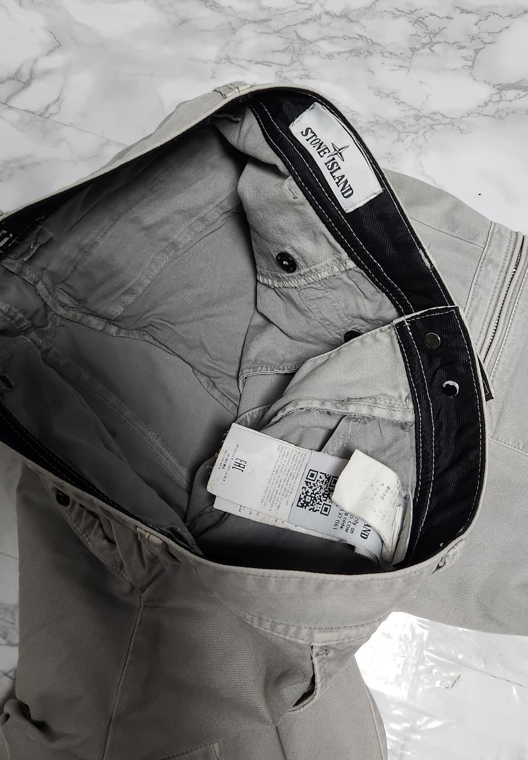 스톤아일랜드 백화점판 그레이 카고 팬츠 바지 상품이미지7
