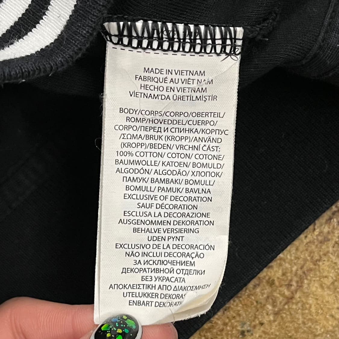 폴로 랄프로렌 블랙 화이트 면 집업 져지 트랙탑 상품이미지6