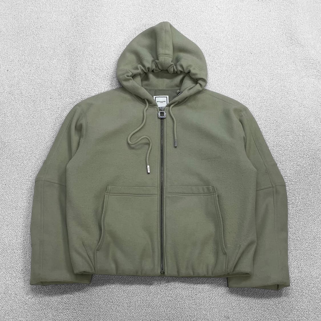 우영미 Wooyoungmi 플리스 후드 자켓 민트그린 상품이미지1