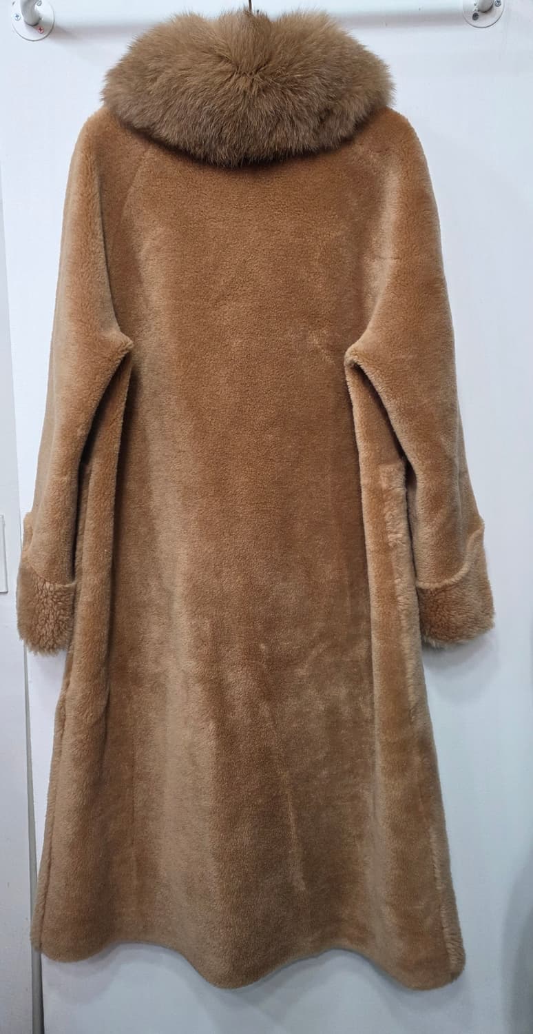 A&D 여성 폭스퍼 양모 롱 코트 상품이미지2