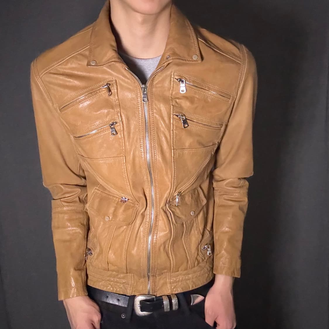 lamb skin leather jacket 상품이미지1