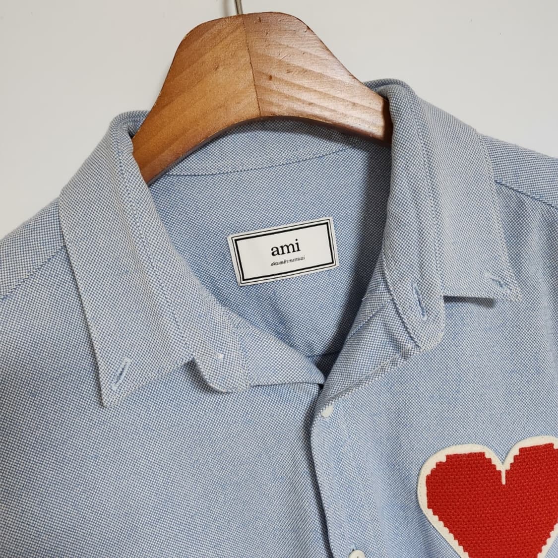 [40] 아미 블루 빅하트 코튼 셔츠 H19C024 상품이미지2