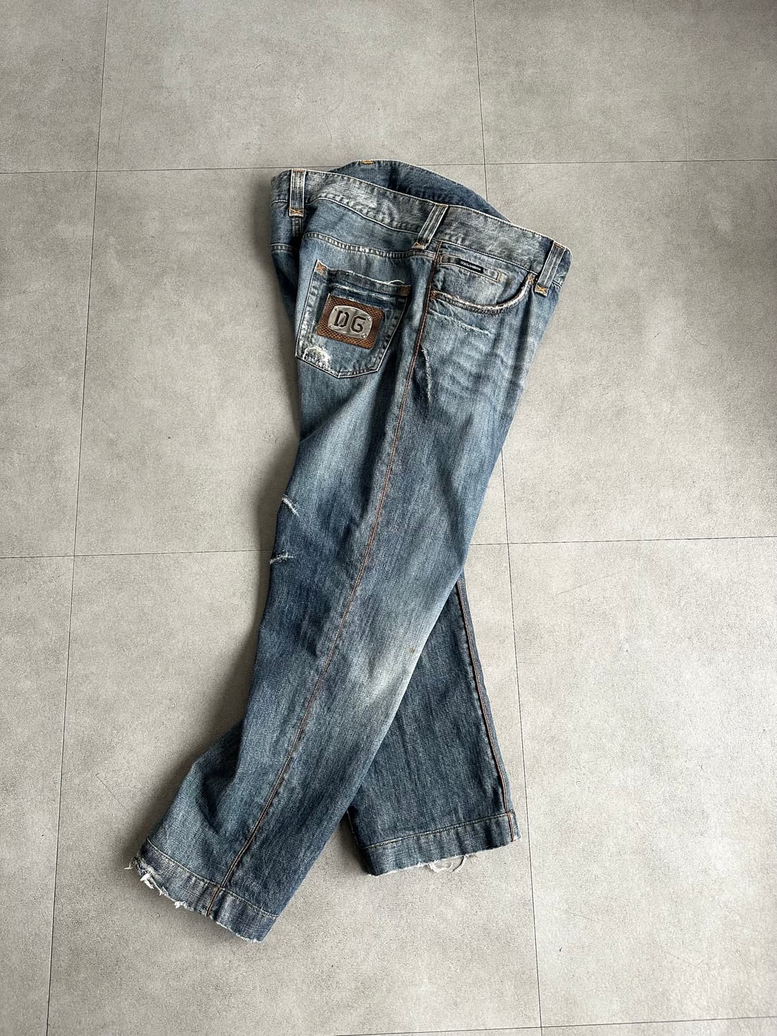 돌체앤가바나 파이톤 데님 새깅진 상품이미지3