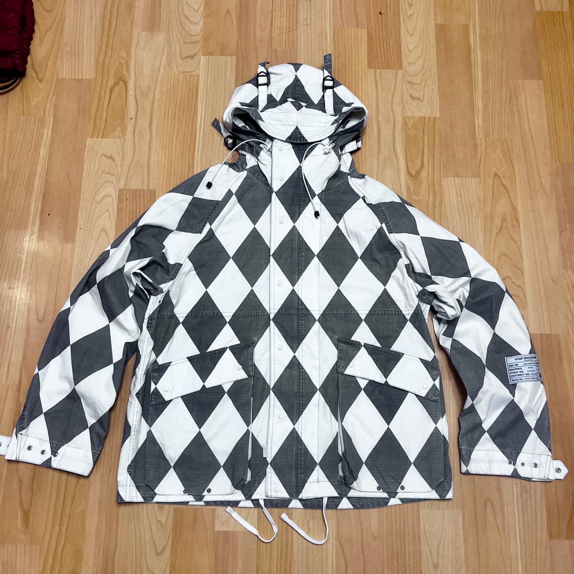(XL) 페치선데이 체커보드 후디 바람막이 상품이미지1