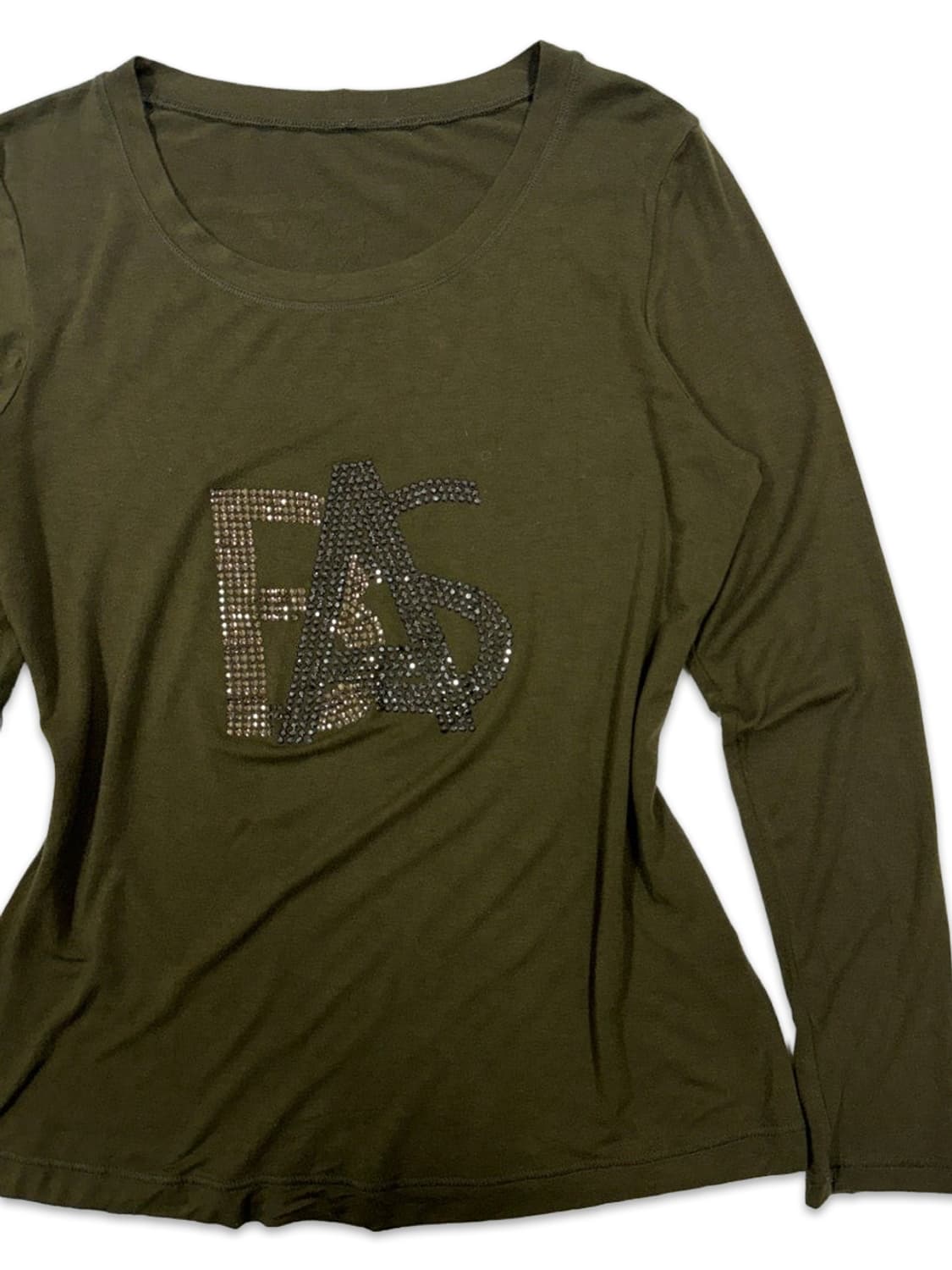 빈티지 BASILE 28 카키 레터링 긴팔티 상품이미지2