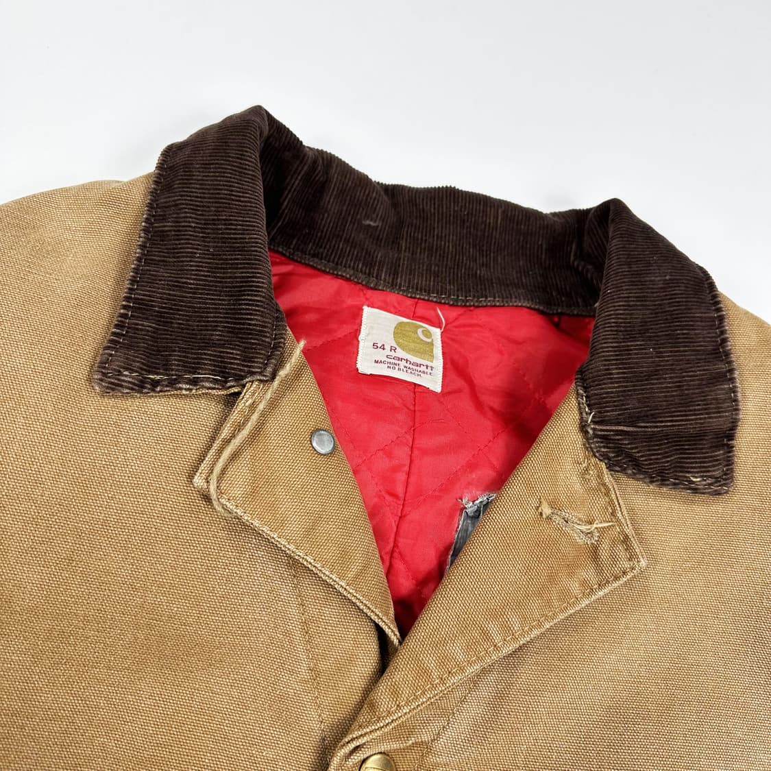 80s 칼하트 오리지널 덕 캔버스 워크 점프수트 브라운 3XL 상품이미지2