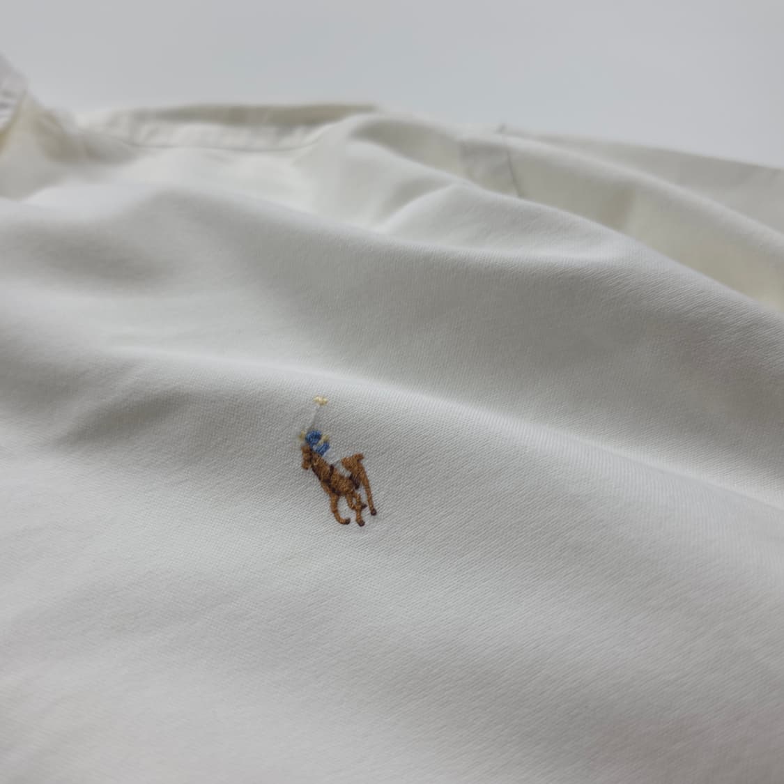 폴로 랄프로렌 박시핏 옥스포드 화이트 셔츠 (110) 상품이미지3