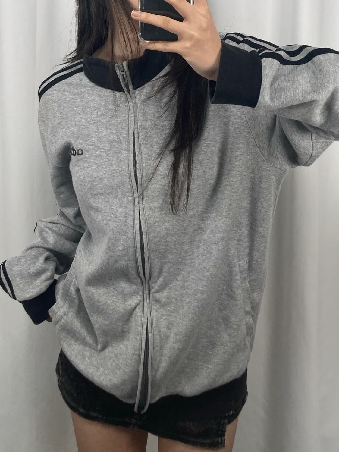 아디다스 그레이 져지 집업 상품이미지1