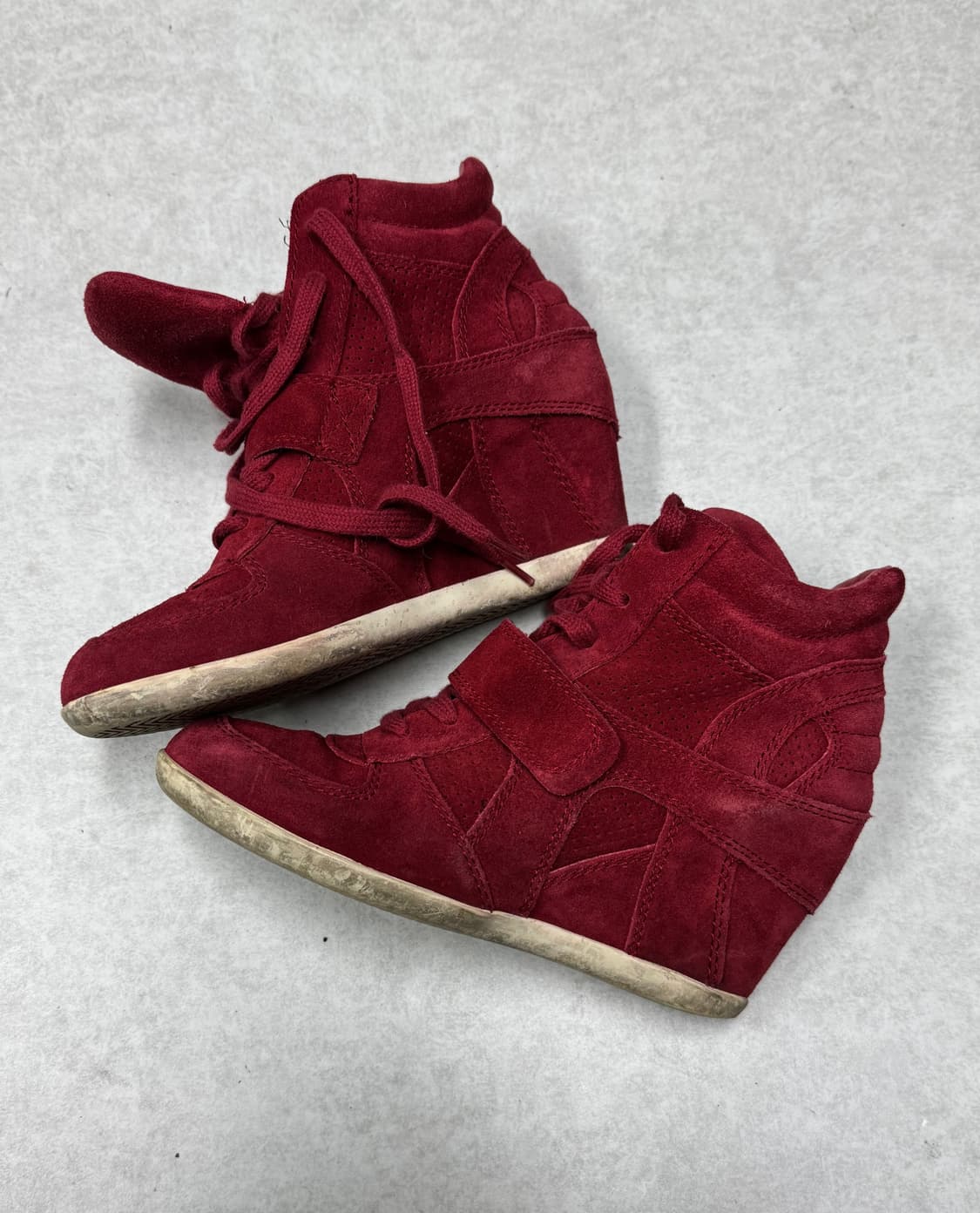 Ash 보위 웨지힐 하이탑 스니커즈 레드 상품이미지1