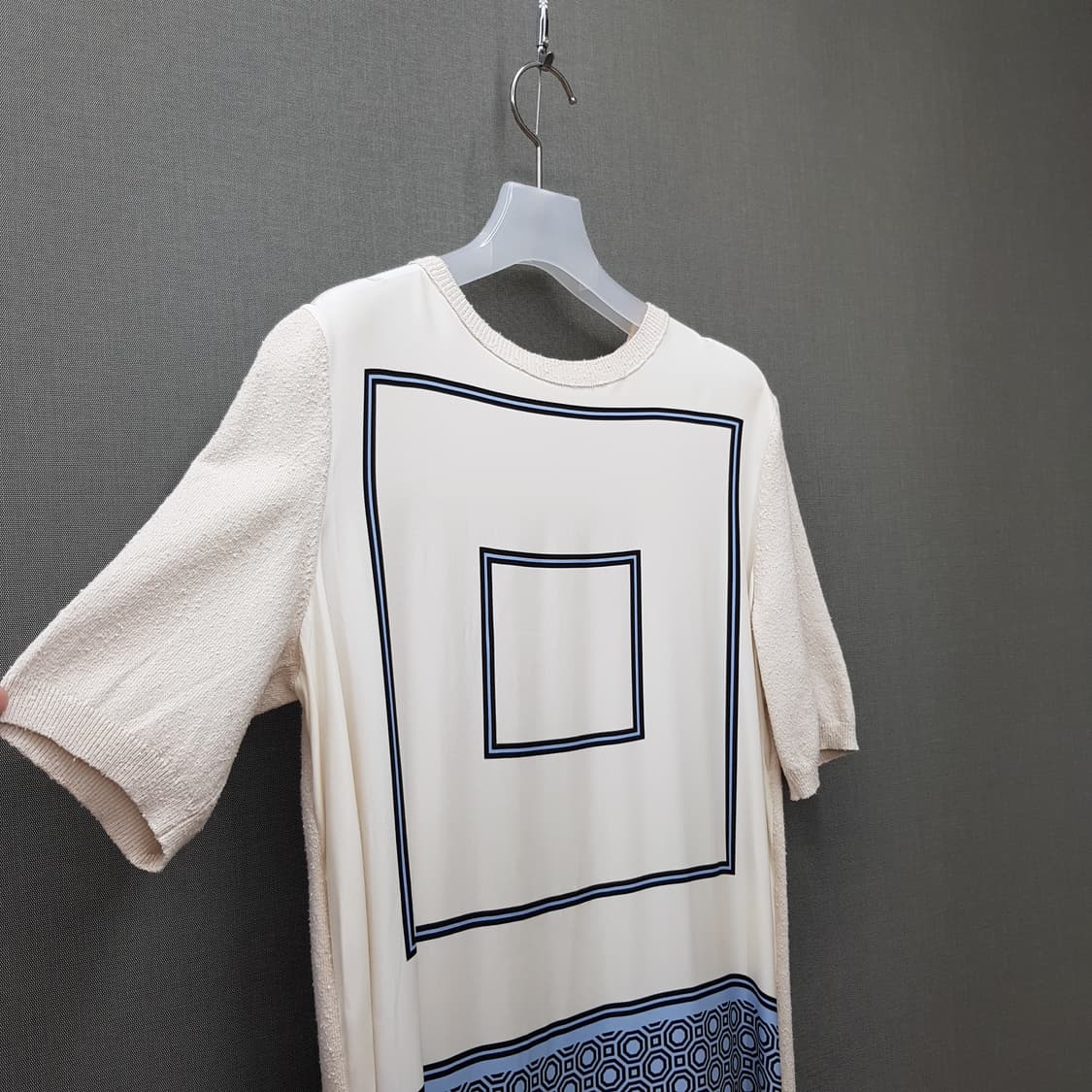 토리버치 실크 패턴 믹스 니트 원피스 S사이즈 상품이미지4