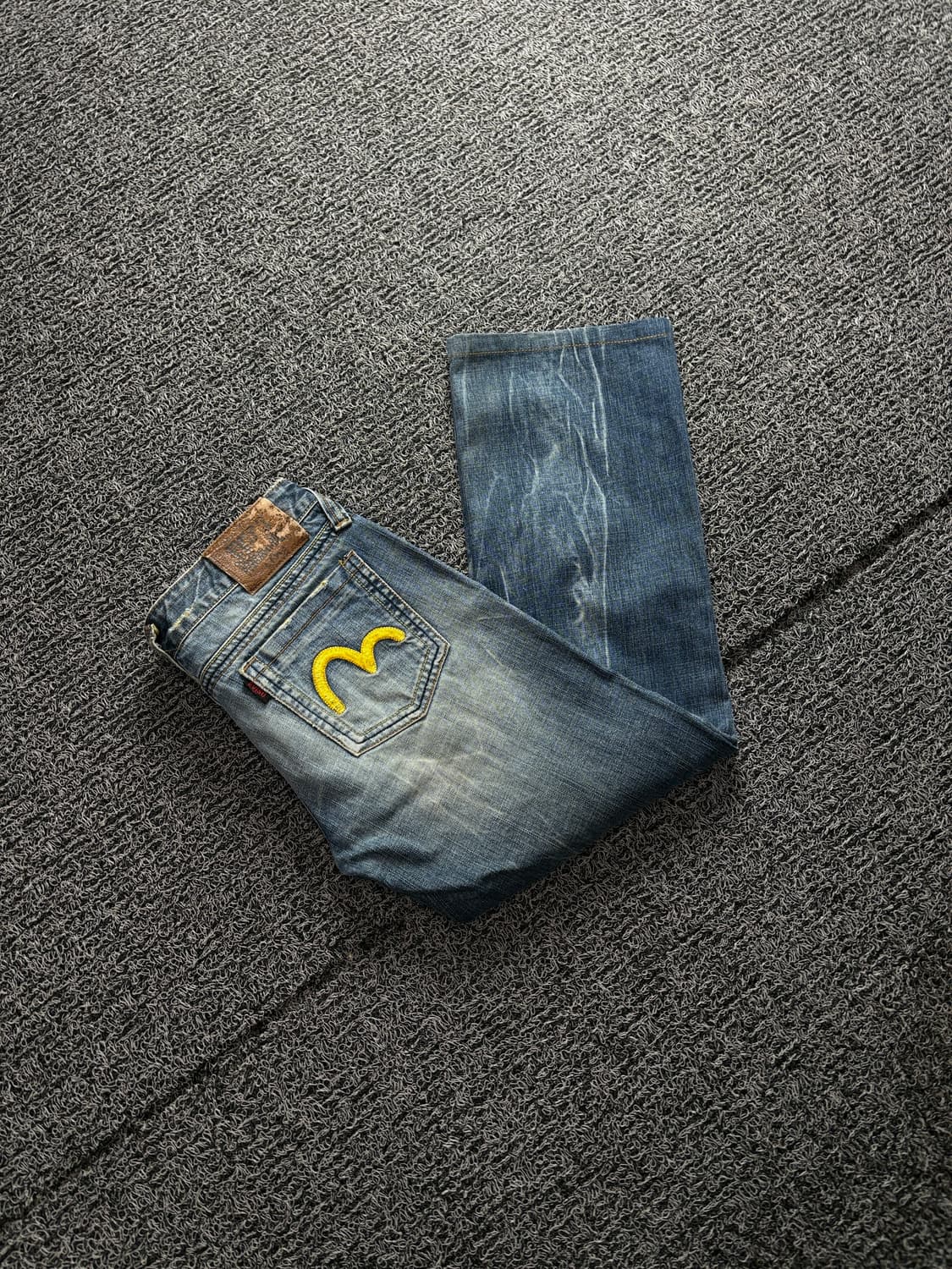 00s 에비수 빅로고 올드스쿨 와이드핏 데님 팬츠 4197 상품이미지1