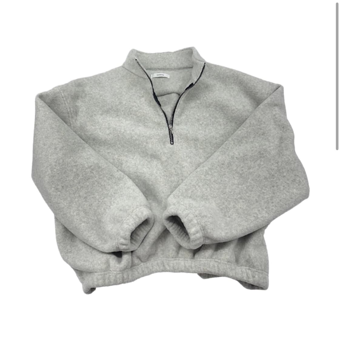 논노드 하프 집 플리스 클라우드 화이트 상품이미지1