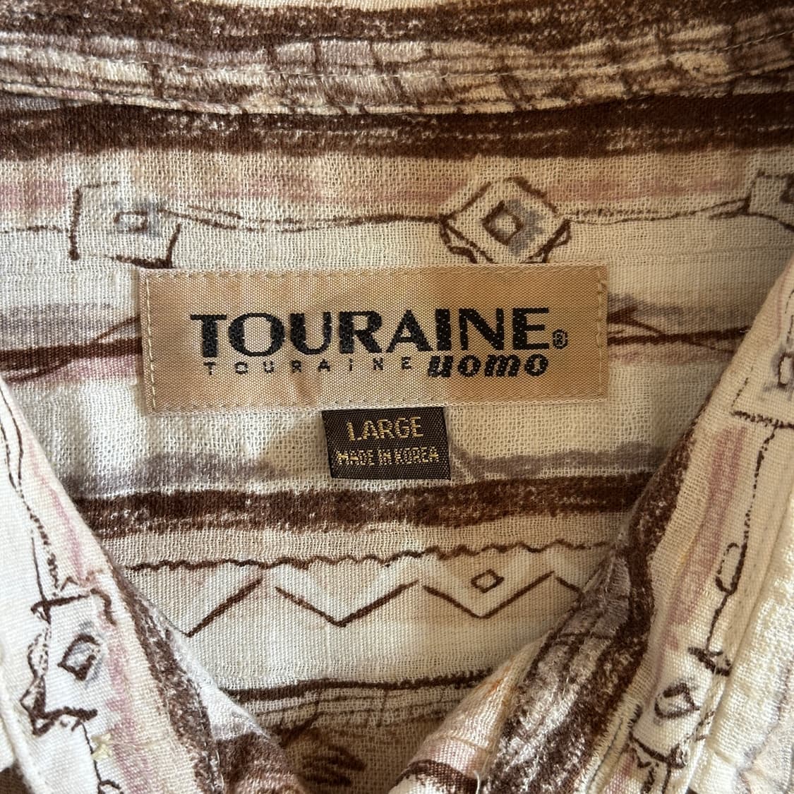 90‘s Touraine Uomo ethnic 1/2 shirts 상품이미지6